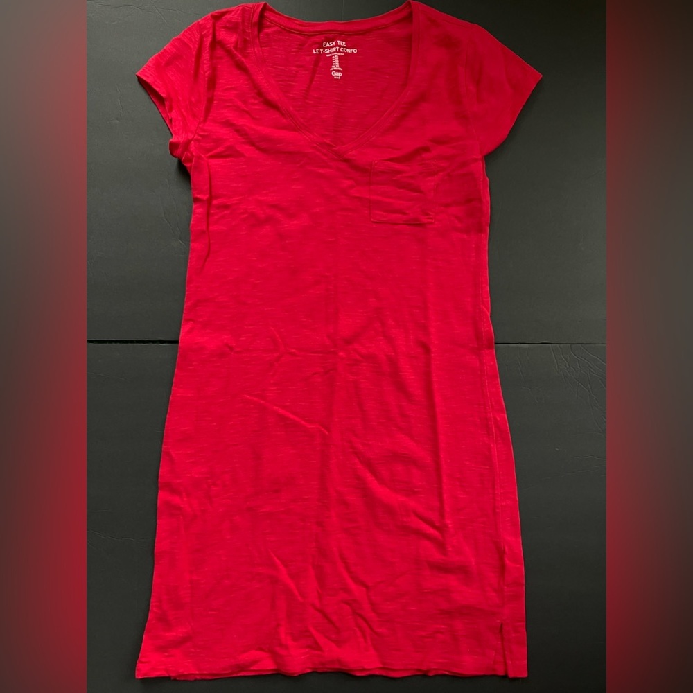 Light red easy tshirt dress
